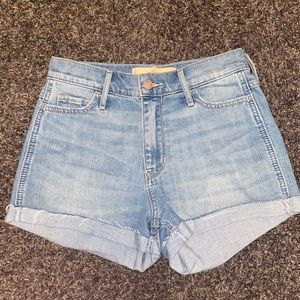 Hollister light wash Highrise/ high waisted shorts